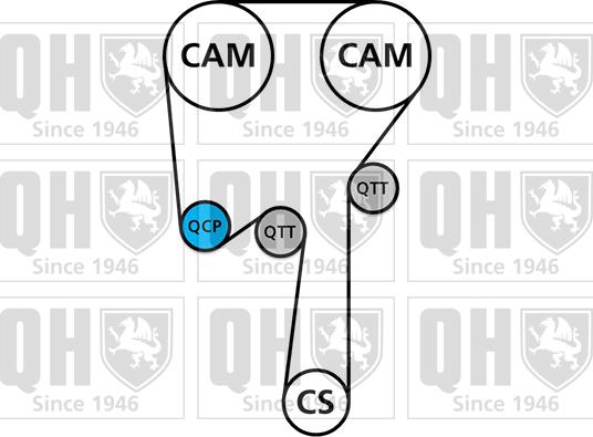 Quinton Hazell QBK758 - Комплект ременя ГРМ autozip.com.ua