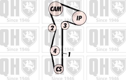 Quinton Hazell QBK704 - Комплект ременя ГРМ autozip.com.ua