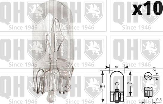 Quinton Hazell QBL501 - Лампа розжарювання autozip.com.ua