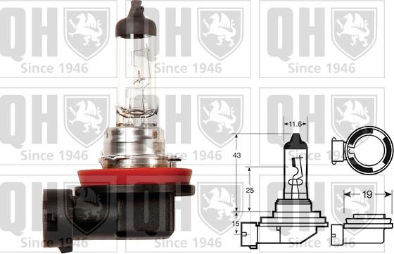 Quinton Hazell QBL708 - Лампа розжарювання autozip.com.ua
