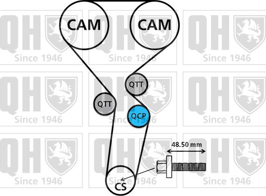 Quinton Hazell QBPK2470 - Водяний насос + комплект зубчатого ременя autozip.com.ua