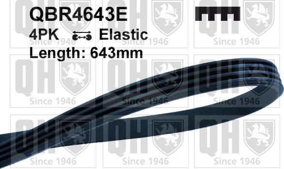 Quinton Hazell QBR4643E - Поліклиновий ремінь autozip.com.ua