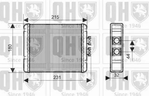 Quinton Hazell QHR2160 - Теплообмінник, опалення салону autozip.com.ua