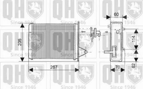 Quinton Hazell QHR2135 - Теплообмінник, опалення салону autozip.com.ua