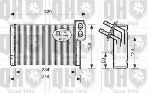 Ava Quality Cooling RT 6099 - Теплообмінник, опалення салону autozip.com.ua