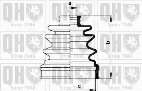 Quinton Hazell QJB1019 - Пильник, приводний вал autozip.com.ua