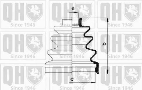 Quinton Hazell QJB275 - Пильник, приводний вал autozip.com.ua