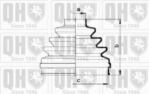 Quinton Hazell QJB2724 - Пильник, приводний вал autozip.com.ua