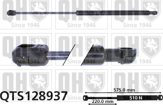 Quinton Hazell QTS128937 - Газова пружина, кришка багажник autozip.com.ua