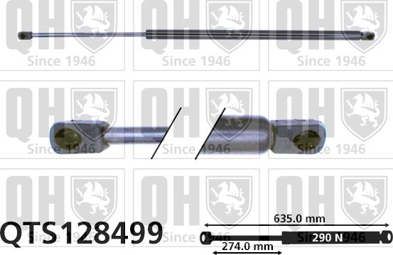 Quinton Hazell QTS128499 - Газова пружина, кришка багажник autozip.com.ua
