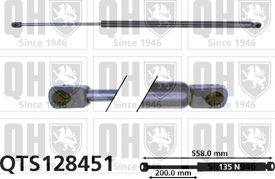 Quinton Hazell QTS128451 - Газова пружина, кришка багажник autozip.com.ua