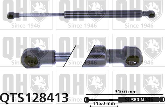 Quinton Hazell QTS128413 - Газова пружина, кришка багажник autozip.com.ua