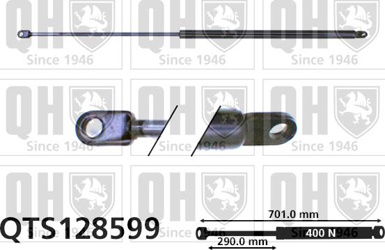 Quinton Hazell QTS128599 - Газова пружина, кришка багажник autozip.com.ua
