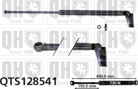Quinton Hazell QTS128541 - Газова пружина, кришка багажник autozip.com.ua