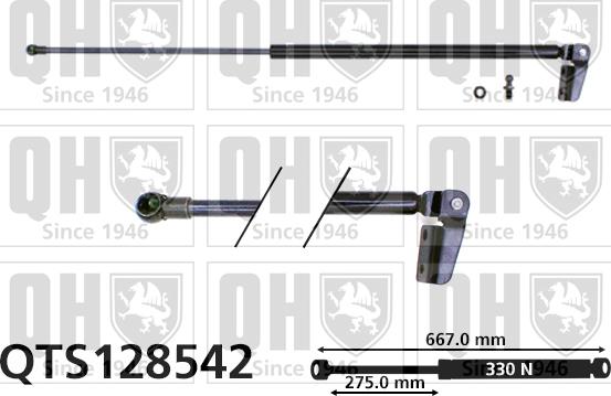 Quinton Hazell QTS128542 - Газова пружина, кришка багажник autozip.com.ua