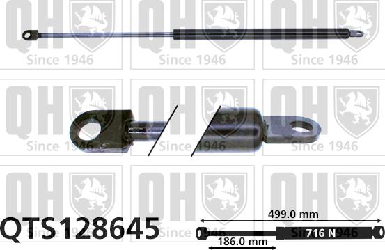 Quinton Hazell QTS128645 - Газова пружина, кришка багажник autozip.com.ua