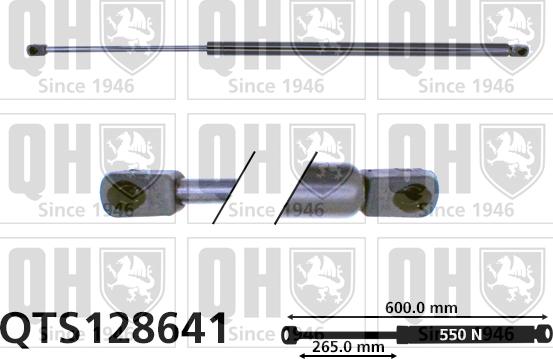 Quinton Hazell QTS128641 - Газова пружина, кришка багажник autozip.com.ua