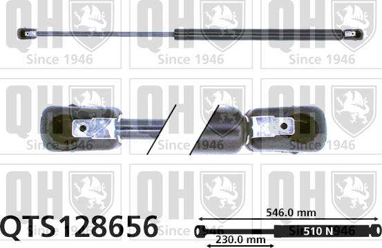 Quinton Hazell QTS128656 - Газова пружина, кришка багажник autozip.com.ua