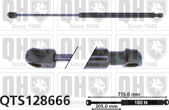 Quinton Hazell QTS128666 - Газова пружина, капот autozip.com.ua