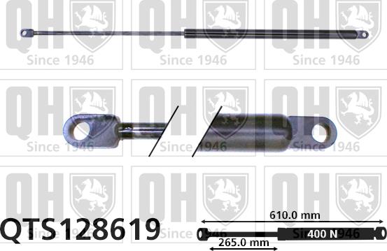 Quinton Hazell QTS128619 - Газова пружина, капот autozip.com.ua