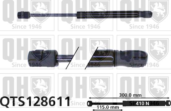 Quinton Hazell QTS128611 - Газова пружина, кришка багажник autozip.com.ua