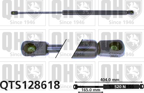 Quinton Hazell QTS128618 - Газова пружина, кришка багажник autozip.com.ua