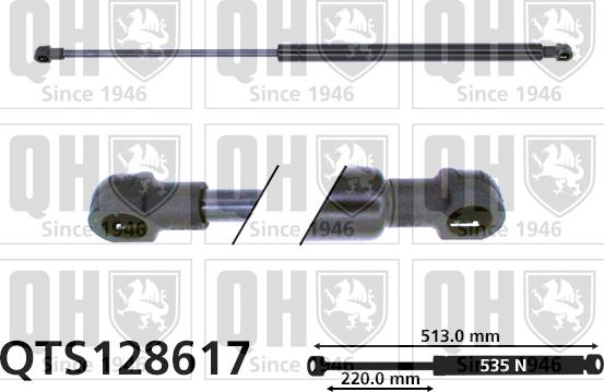 Quinton Hazell QTS128617 - Газова пружина, кришка багажник autozip.com.ua
