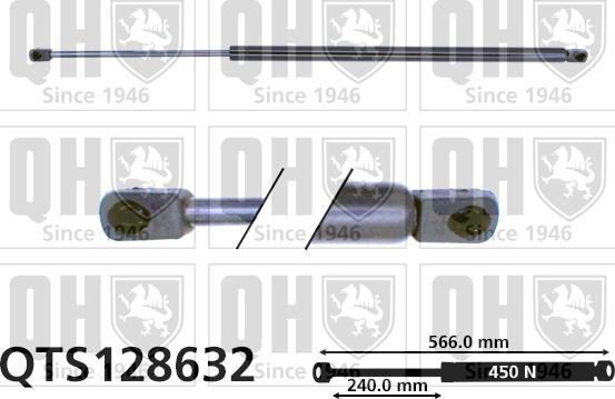 Quinton Hazell QTS128632 - Газова пружина, кришка багажник autozip.com.ua