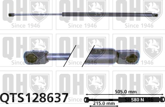 Quinton Hazell QTS128637 - Газова пружина, кришка багажник autozip.com.ua