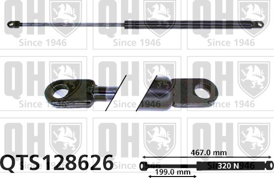 Quinton Hazell QTS128626 - Газова пружина, капот autozip.com.ua