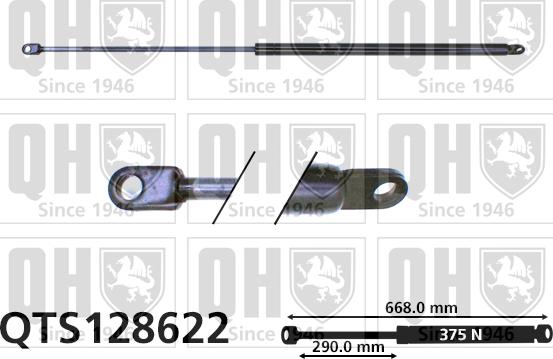 Quinton Hazell QTS128622 - Газова пружина, капот autozip.com.ua