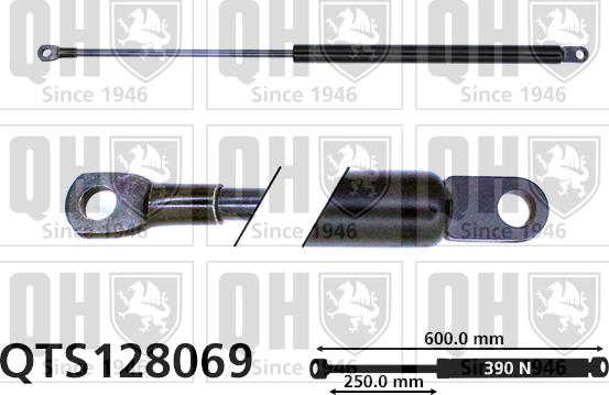 Quinton Hazell QTS128069 - Газова пружина, кришка багажник autozip.com.ua