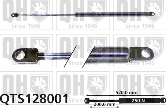 Quinton Hazell QTS128001 - Газова пружина, кришка багажник autozip.com.ua