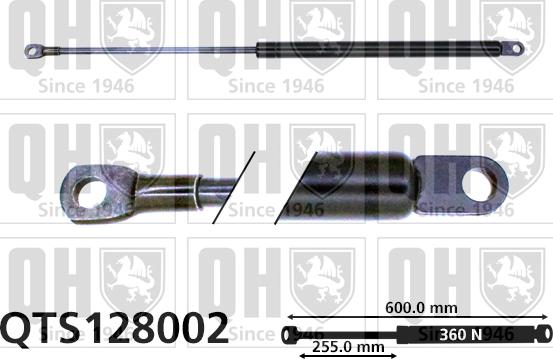 Quinton Hazell QTS128002 - Газова пружина, кришка багажник autozip.com.ua