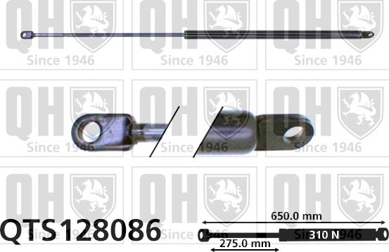 Quinton Hazell QTS128086 - Газова пружина, кришка багажник autozip.com.ua