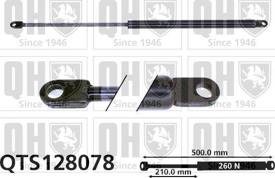 Quinton Hazell QTS128078 - Газова пружина, капот autozip.com.ua