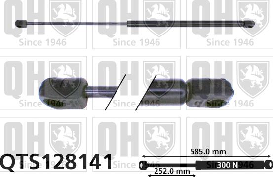 Quinton Hazell QTS128141 - Газова пружина, кришка багажник autozip.com.ua