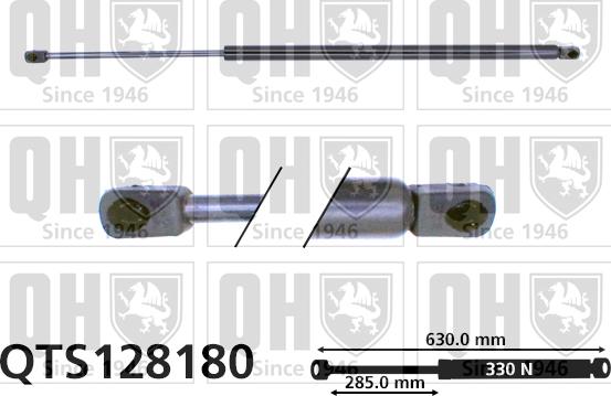Quinton Hazell QTS128180 - Газова пружина, кришка багажник autozip.com.ua