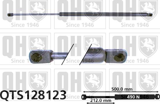 Quinton Hazell QTS128123 - Газова пружина, кришка багажник autozip.com.ua
