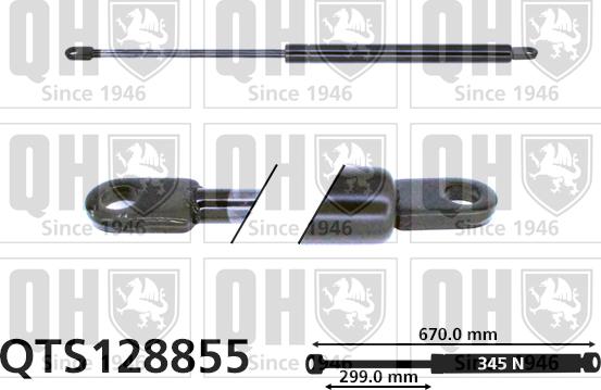 Quinton Hazell QTS128855 - Газова пружина, кришка багажник autozip.com.ua