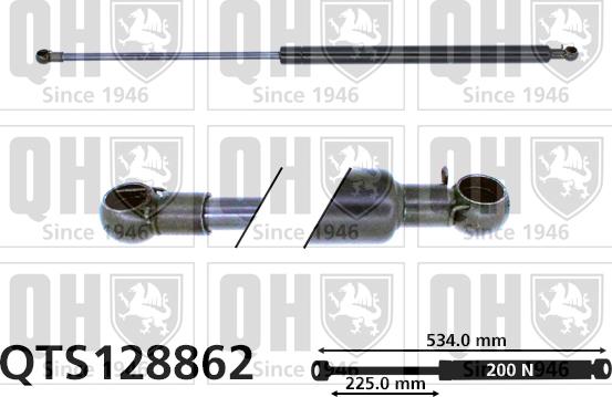 Quinton Hazell QTS128862 - Газова пружина, кришка багажник autozip.com.ua
