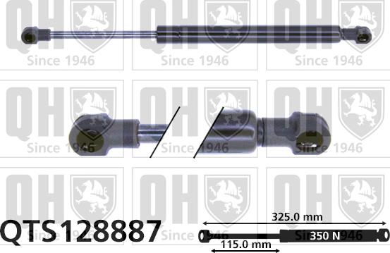 Quinton Hazell QTS128887 - Газова пружина, кришка багажник autozip.com.ua