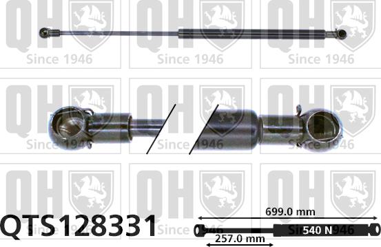 Quinton Hazell QTS128331 - Газова пружина, кришка багажник autozip.com.ua