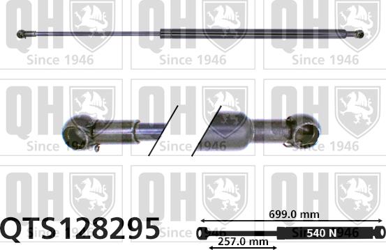 Quinton Hazell QTS128295 - Газова пружина, кришка багажник autozip.com.ua