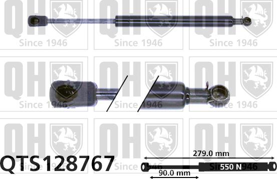Quinton Hazell QTS128767 - Газова пружина, кришка багажник autozip.com.ua