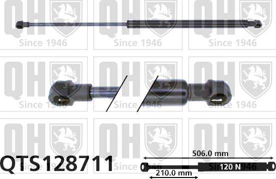 Quinton Hazell QTS128711 - Газова пружина, капот autozip.com.ua
