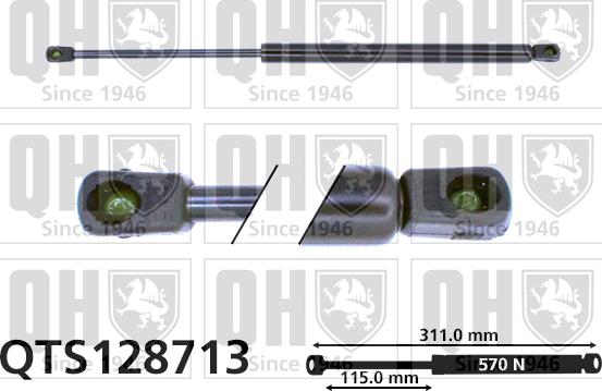 Quinton Hazell QTS128713 - Газова пружина, кришка багажник autozip.com.ua