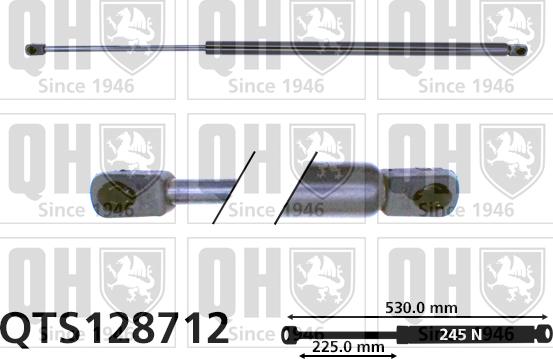 Quinton Hazell QTS128712 - Газова пружина, капот autozip.com.ua