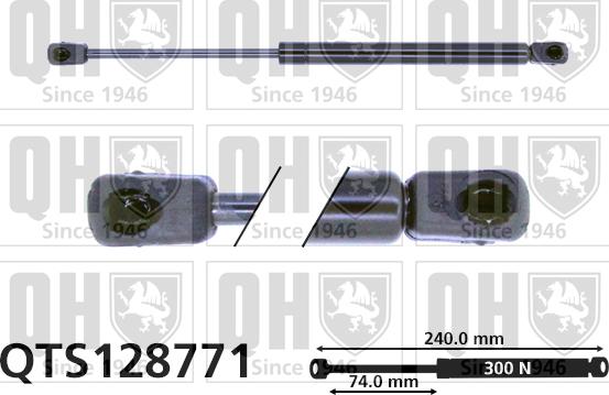Quinton Hazell QTS128771 - Газова пружина, кришка багажник autozip.com.ua