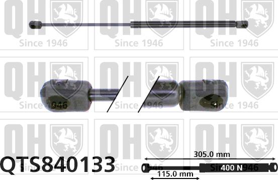 Quinton Hazell QTS840133 - Газова пружина, кришка багажник autozip.com.ua